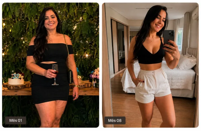 Antes e depois ilustrativo